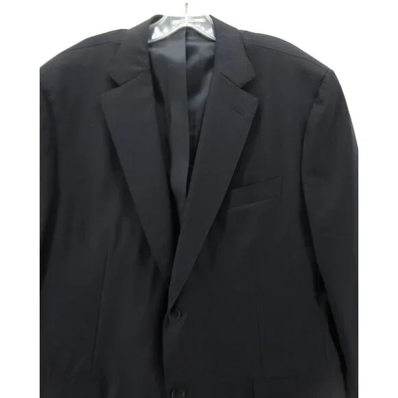 Ravazzolo Sport Coat 42 Blazer Virgin Wool Jacket Navy Preppy Italy